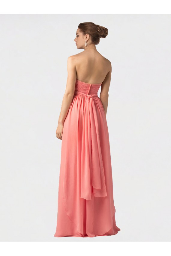 Watermelon Sleeveless Halter Neck A-Line Soft Chiffon Bridesmaid Dress Worcester
