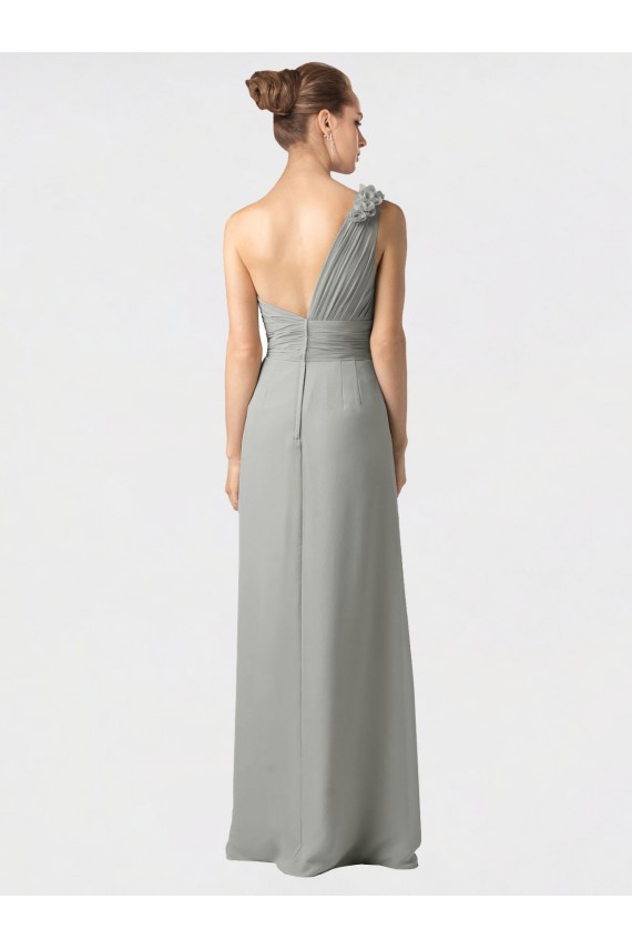 Sleeveless One Shoulder A-Line Soft Chiffon Bridesmaid Dress / Formal Dress Worcester