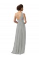 Silver Sleeveless One Shoulder A-Line Soft Chiffon Bridesmaid Dress Worcester