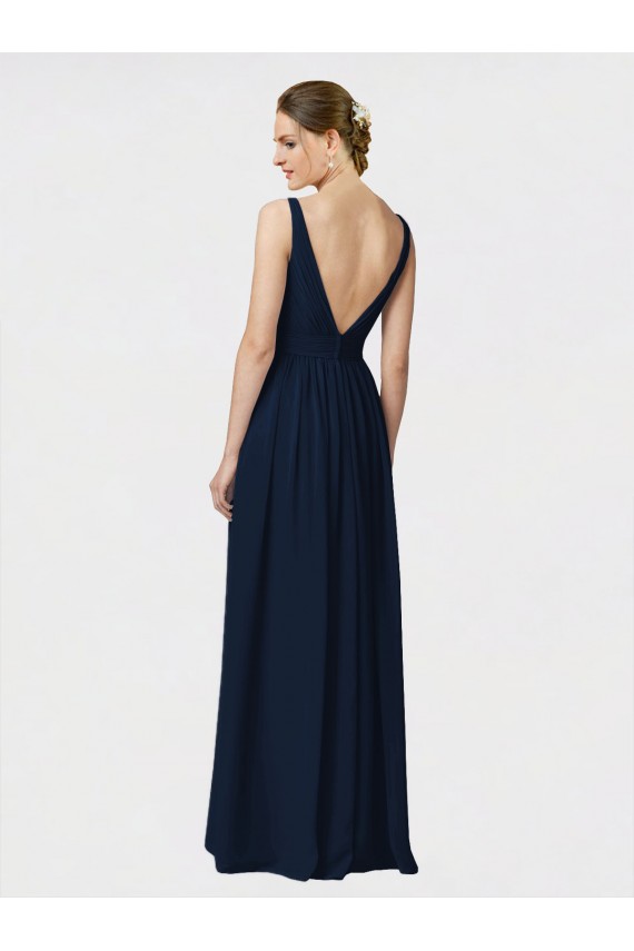 Sleeveless V-Neck A-Line Chiffon Bridesmaid Dresses / Formal Dresses Worcester