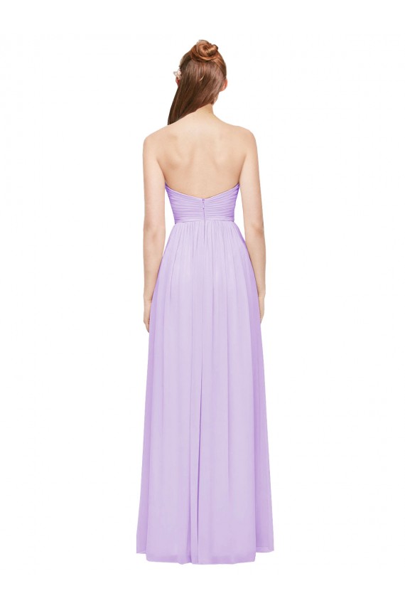 Lilac Sleeveless Sweetheart A-Line Soft Chiffon Evening Dress / Bridesmaid Dress Worcester
