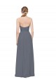 Slate Grey Sleeveless Sweetheart A-Line Soft Chiffon Bridesmaid Dress Worcester