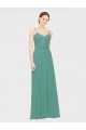 Icelandic Silver Sleeveless Spaghetti Straps A-Line Chiffon Bridesmaid Dress / Evening Dress Worcester