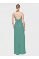 Icelandic Silver Sleeveless Spaghetti Straps A-Line Chiffon Bridesmaid Dress / Evening Dress Worcester