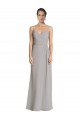 Silver Sleeveless Spaghetti Straps Sheath Soft Chiffon Bridesmaid Dress Worcester