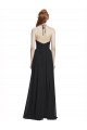 Dark Navy Sleeveless Halter Neck A-Line Chiffon Formal Dress / Bridesmaid Dress Worcester