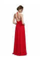 Red Sleeveless Spaghetti Straps A-Line Chiffon Bridesmaid Dress Worcester