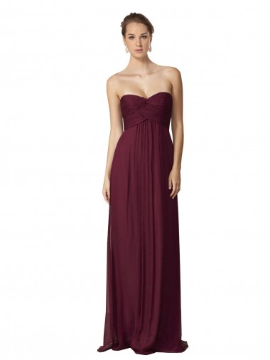 Sleeveless Sweetheart A-Line Soft Chiffon Bridesmaid Dress / Formal Dress Worcester
