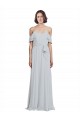 Frost Sleeveless Off the Shoulder A-Line Soft Chiffon Formal Dress / Bridesmaid Dress Worcester