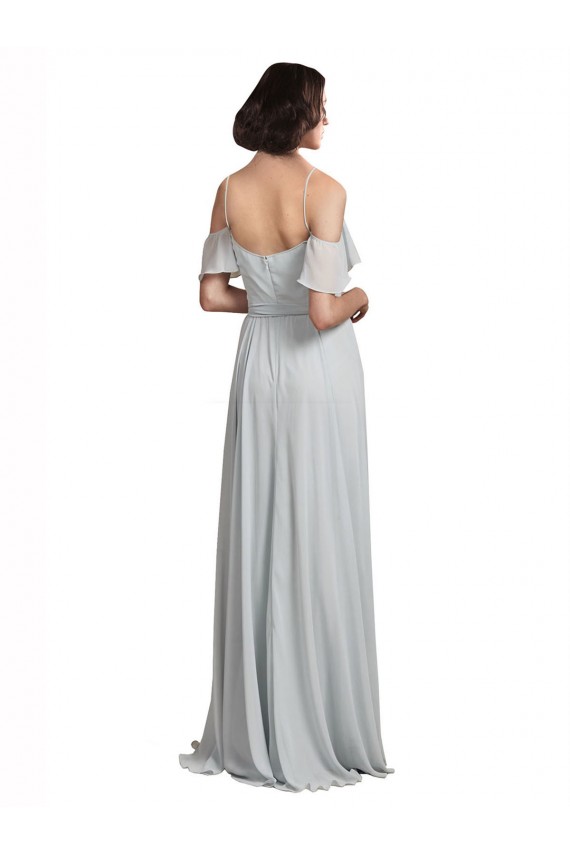 Frost Sleeveless Off the Shoulder A-Line Soft Chiffon Formal Dress / Bridesmaid Dress Worcester