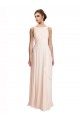 V-Back Sleeveless Bateau Neck A-Line Chiffon Bridesmaid Dress / Evening Dress Worcester