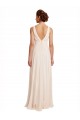 V-Back Sleeveless Bateau Neck A-Line Chiffon Bridesmaid Dress / Evening Dress Worcester