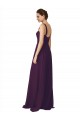 Grape Sleeveless Spaghetti Straps A-Line Soft Chiffon Bridesmaid Dress Worcester