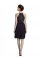 Grape Sleeveless Halter Neck A-Line Soft Chiffon Cocktail Dresses Worcester
