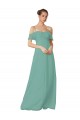 Seaside Flutter Sleeves Off the Shoulder A-Line Soft Chiffon Bridesmaid Dress Worcester