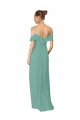 Seaside Flutter Sleeves Off the Shoulder A-Line Soft Chiffon Bridesmaid Dress Worcester