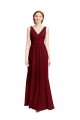 Sleeveless V-Neck A-Line Chiffon Bridesmaid Dress / Evening Gowns Worcester