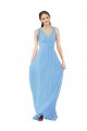 Periwinkle Sleeveless V-Neck A-Line Soft Chiffon Bridesmaid Dress Worcester
