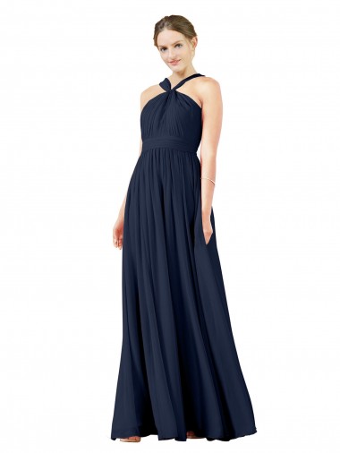 Sleeveless V-Neck Princess Chiffon Bridesmaid Gowns Worcester
