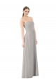 Oyster Silver Sleeveless Sweetheart A-Line Soft Chiffon Bridesmaid Dress Worcester