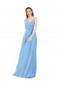 Low Back Sleeveless V-Neck Sheath Soft Chiffon Bridesmaid Dress Worcester
