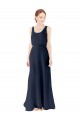 Open Back Sleeveless Scoop Neck A-Line Soft Chiffon Bridesmaid Dress Worcester