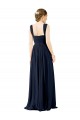 Open Back Sleeveless Square Neck A-Line Soft Chiffon Bridesmaid Dress Worcester