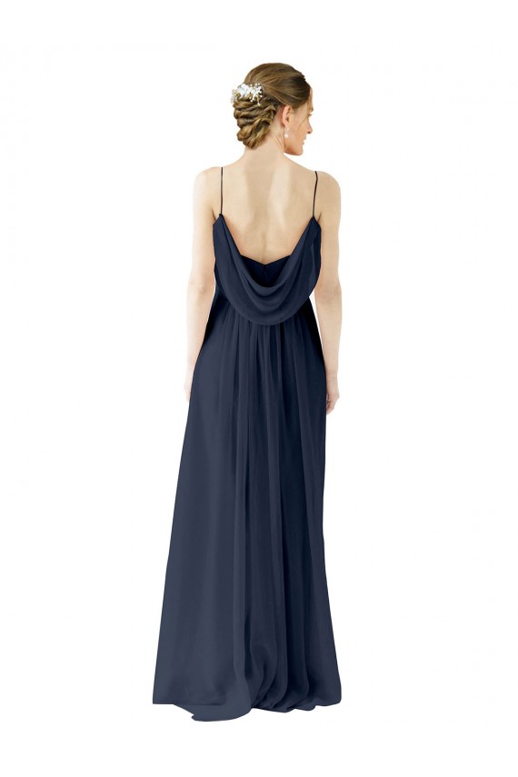 Open Back Sleeveless Spaghetti straps A-Line Chiffon Bridesmaid Dress / Evening Gowns Worcester
