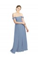 Open Back Sleeveless Off the Shoulder A-Line Soft Chiffon Formal Dress / Bridesmaid Dress Worcester