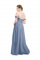 Open Back Sleeveless Off the Shoulder A-Line Soft Chiffon Formal Dress / Bridesmaid Dress Worcester