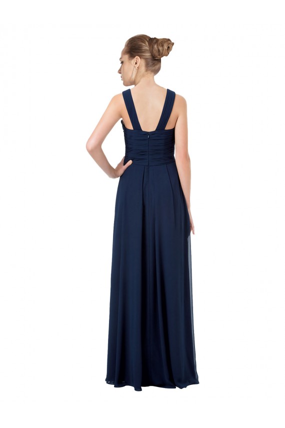Open Back Sleeveless Off the Shoulder A-Line Chiffon Bridesmaid Dress Worcester