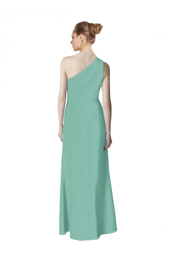 Jade Sleeveless One Shoulder A-Line Soft Chiffon Bridesmaid Dress Worcester