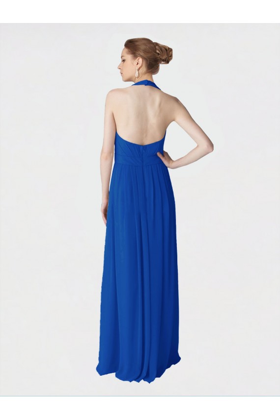 Sleeveless Halter Neck A-Line Soft Chiffon Evening Dress / Bridesmaid Dress Worcester