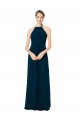 Midnight Green Sleeveless Spaghetti Straps A-Line Soft Chiffon Bridesmaid Dress Worcester