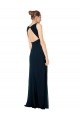 Midnight Green Sleeveless V-Neck A-Line Soft Chiffon Bridesmaid Dress Worcester