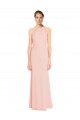 Pink Sleeveless Spaghetti Straps A-Line Chiffon Bridesmaid Dress Worcester