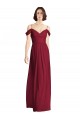 Sleeveless Off the Shoulder A-Line Soft Chiffon Bridesmaid Dresses Worcester