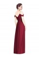 Sleeveless Off the Shoulder A-Line Soft Chiffon Bridesmaid Dresses Worcester