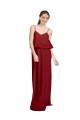 Criss Cross Open Back Sleeveless Spaghetti Straps A-Line Chiffon Bridesmaid Dress Worcester