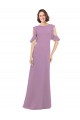 Criss Cross Back Cold Shoulder High Neck A-Line Soft Chiffon Bridesmaid Dresses Worcester