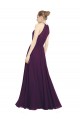 Keyhole Back Grape Sleeveless Halter Neck A-Line Chiffon Bridesmaid Dress / Evening Dress Worcester
