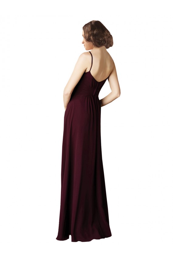 Sleeveless V-Neck A-Line Soft Chiffon Bridesmaid Gown Worcester