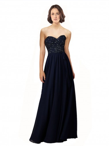 Sleeveless Sweetheart Sheath Soft Chiffon Bridesmaid Dress / Formal Dress Worcester