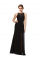 Sleeveless High Neck Sheath Soft Chiffon & Lace Bridesmaid Dress Worcester