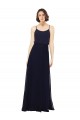 Sleeveless Scoop Neck Sheath Soft Chiffon Bridal Party Dress Worcester