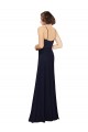 Sleeveless Scoop Neck Sheath Soft Chiffon Bridal Party Dress Worcester