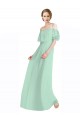 Mint Green Sleeveless Off the Shoulder A-Line Soft Chiffon Bridesmaid Dress Worcester