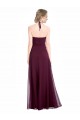 Low Back Sleeveless Spaghetti Straps A-Line Soft Chiffon Evening Dress / Bridesmaid Dress Worcester