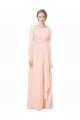 V-Back Sleeveless V-Neck A-Line Chiffon Wedding Party Dress Worcester