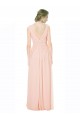 V-Back Sleeveless V-Neck A-Line Chiffon Wedding Party Dress Worcester